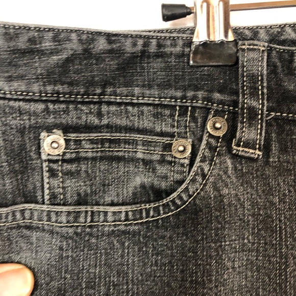 Ann Taylor Loft Stretch Denim Jeans Distressed Black - Picture 8 of 9